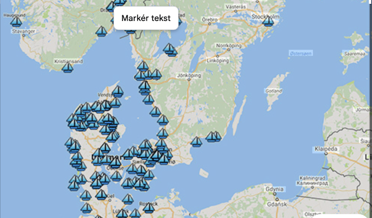 Frihavnsmærke og klubstander til båden